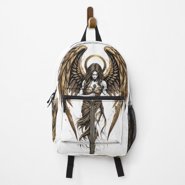 Item preview, Golden Winged Valkyrie - Divine Warrior Angel Illustration designed and sold by Remix Vision.