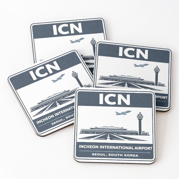 Item preview, ICN Incheon Airport Sticker Magnet Seoul South Korea Aviation Design designed and sold by CLOUTKULT.