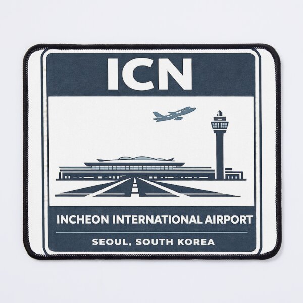 Item preview, ICN Incheon Airport Sticker Magnet Seoul South Korea Aviation Design designed and sold by CLOUTKULT.