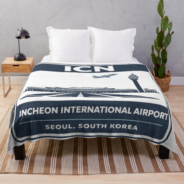 Item preview, ICN Incheon Airport Sticker Magnet Seoul South Korea Aviation Design designed and sold by CLOUTKULT.