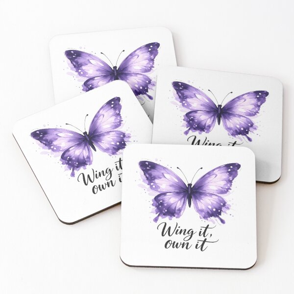Item preview, Purple Butterfly Watercolor Funny Motivational designed and sold by JessArty ⭐⭐⭐⭐⭐.
