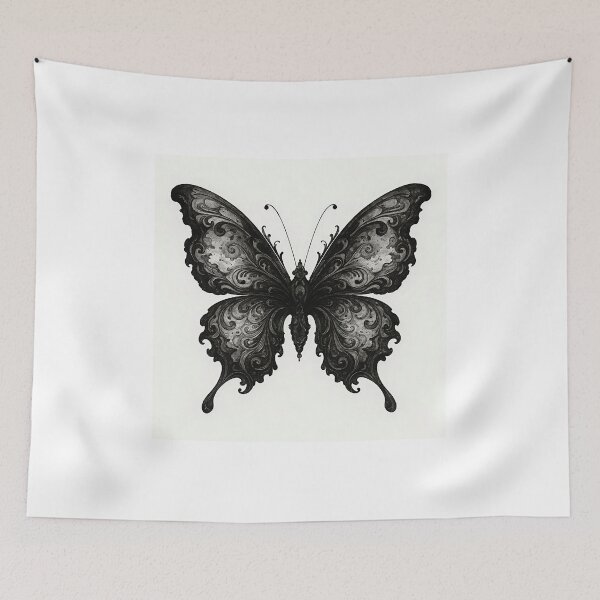 Item preview, Dark Gothic Ornate Butterfly - Vintage Filigree Art designed and sold by Yogeshrock.