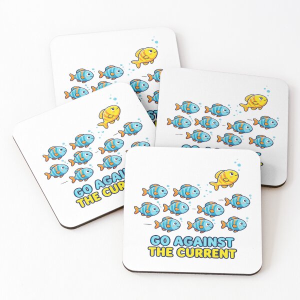 Item preview, Copy of Go Your Own Wave Funny Fish School Different Direction designed and sold by DashBliss.