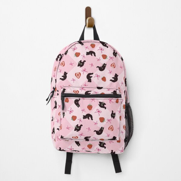 Item preview, Strawberry Black Cat Coquette designed and sold by GinandFizzy.