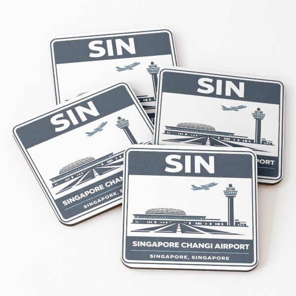 Item preview, SIN Singapore Changi Airport Sticker Magnet Aviation Design designed and sold by CLOUTKULT.