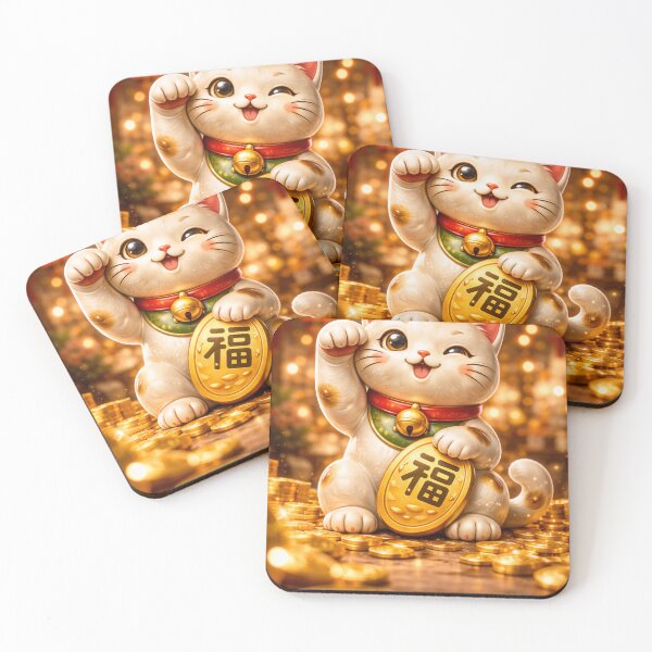 Item preview, Lucky Maneki Neko – Golden Fortune Cat designed and sold by Thought Space Studio.