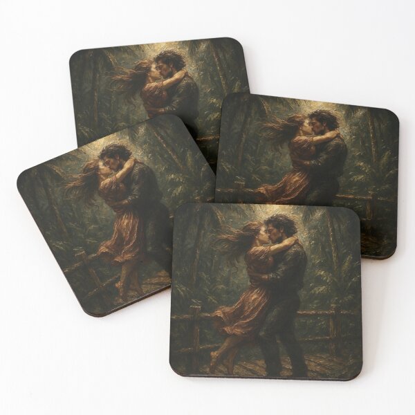 Item preview, Passionate Embrace - Vintage Romantic Oil Painting Art designed and sold by Yogeshrock.