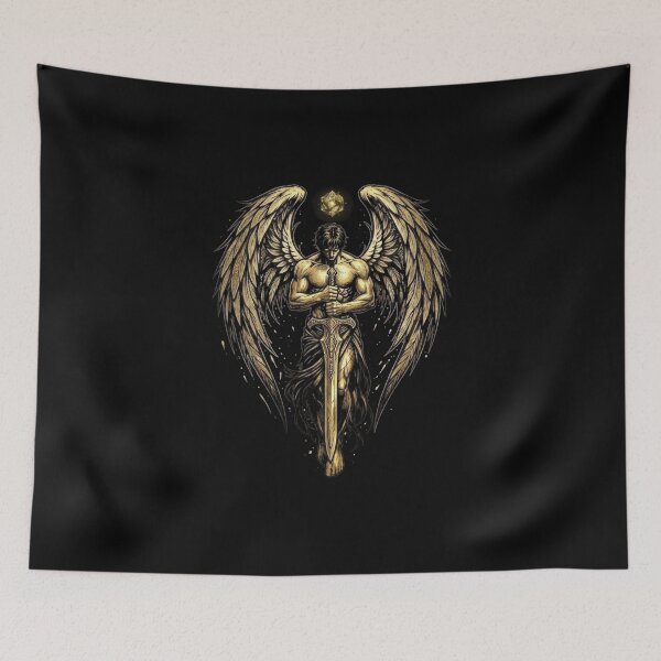 Item preview, Golden Celestial Sage - Majestic Sun King Illustration designed and sold by Remix Vision.