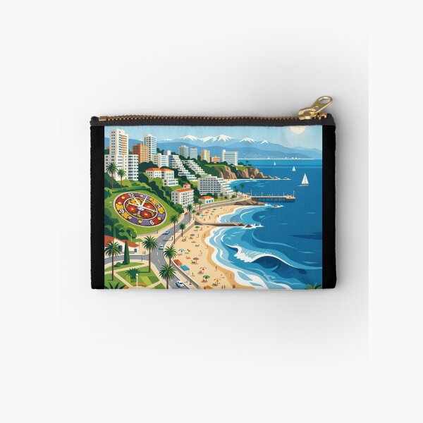 Item preview, Viña del Mar Chile Vintage Retro Travel Poster Art designed and sold by ElartedeNoel.