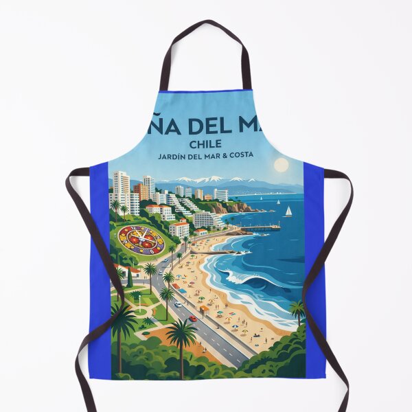 Item preview, Viña del Mar Chile Vintage Retro Travel Poster Art designed and sold by ElartedeNoel.