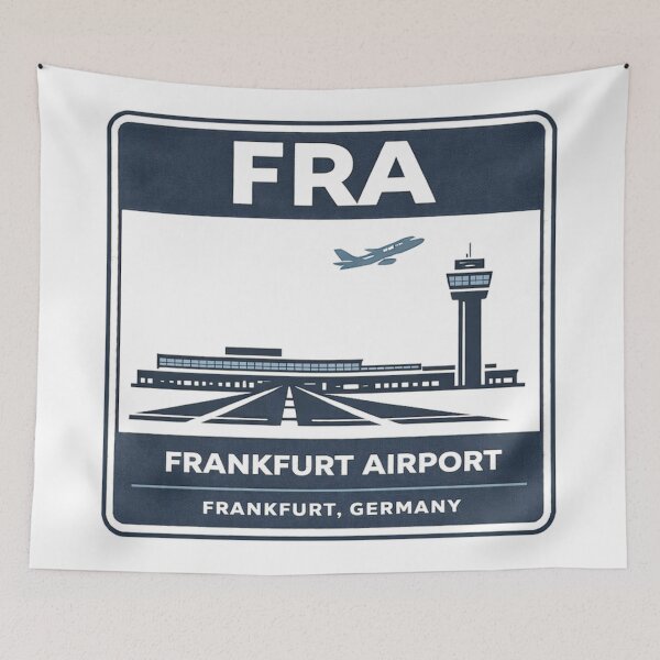 Item preview, FRA Frankfurt Airport Sticker Magnet Germany Aviation Design designed and sold by CLOUTKULT.