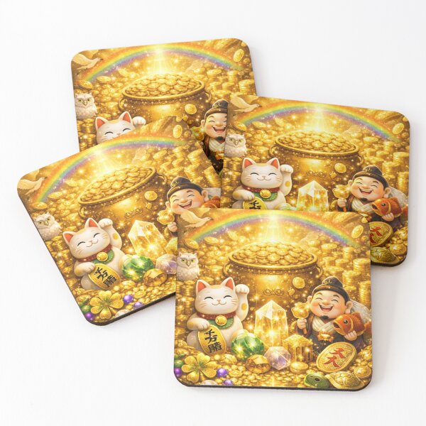 Item preview, Golden Fortune Treasure – Lucky Wealth Art designed and sold by Thought Space Studio.