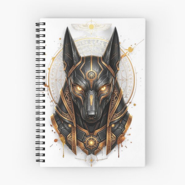 Item preview, Cyber Anubis - Golden Mechanical Egyptian God Illustration designed and sold by Remix Vision.