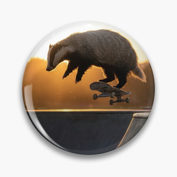 Item preview, Skateboarding Badger Grabs Big Air designed and sold by Tridentulus.
