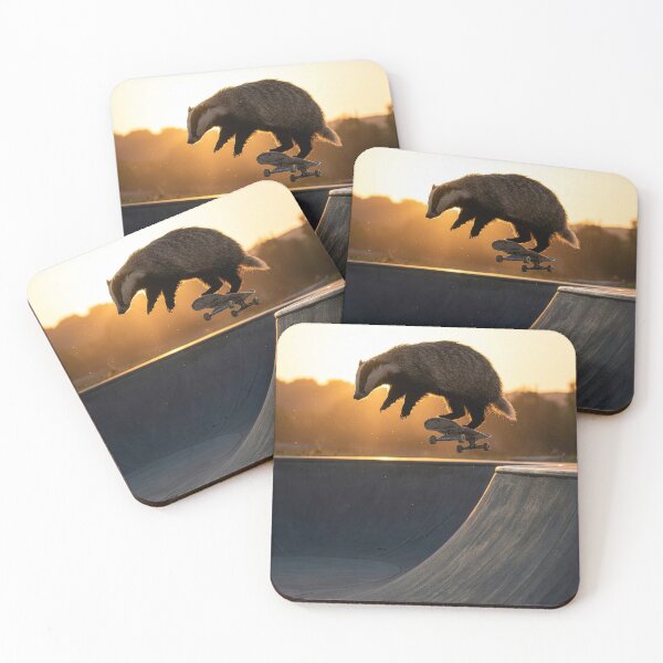 Item preview, Skateboarding Badger Grabs Big Air designed and sold by Tridentulus.