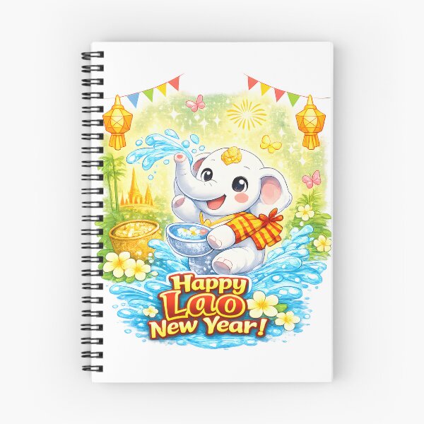 Item preview, Happy Lao New Year – Cute White Elephant Pi Mai Lao Shirt designed and sold by AC Artwear.
