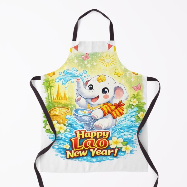 Item preview, Happy Lao New Year – Cute White Elephant Pi Mai Lao Shirt designed and sold by AC Artwear.