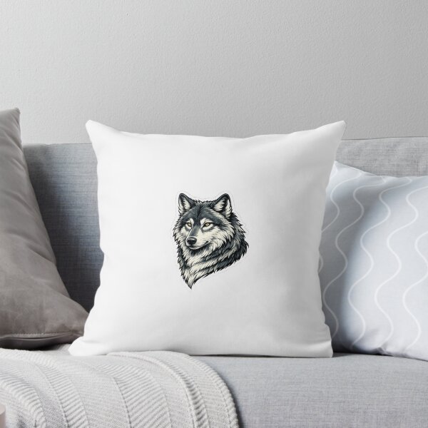 Item preview, Wolf Head Sticker – Clean Minimal Aesthetic Design designed and sold by xAlqasi.