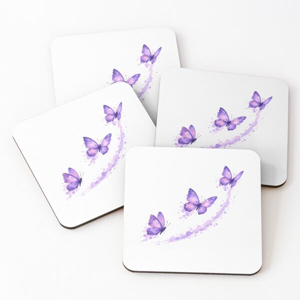 Item preview, Purple Butterfly Swarm Watercolor Aesthetic Boho Nature Art designed and sold by JessArty ⭐⭐⭐⭐⭐.