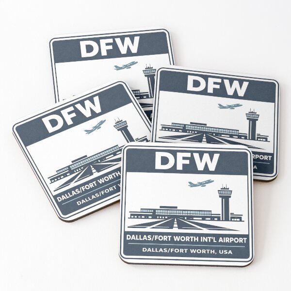 Item preview, DFW Dallas Fort Worth Airport Sticker Magnet Texas Aviation Design designed and sold by CLOUTKULT.
