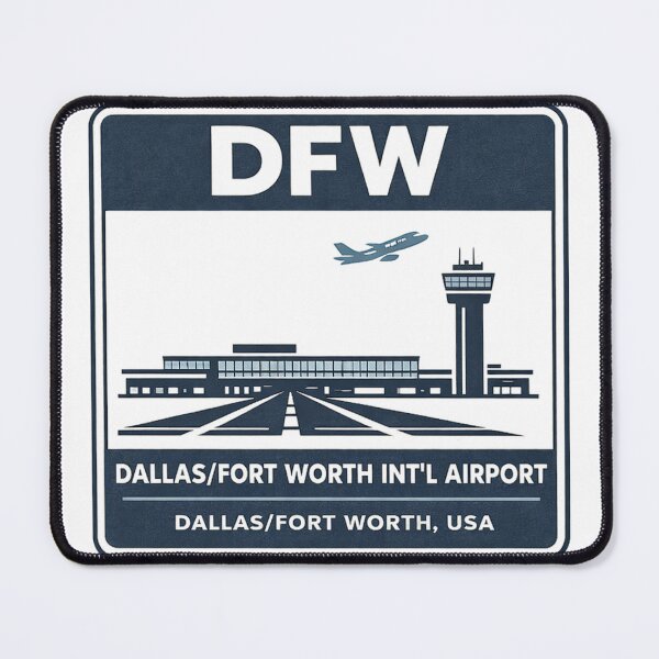 Item preview, DFW Dallas Fort Worth Airport Sticker Magnet Texas Aviation Design designed and sold by CLOUTKULT.