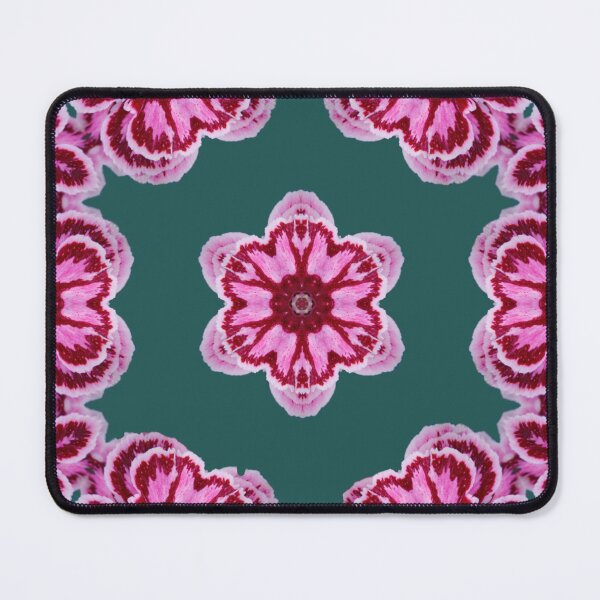 Item preview, Pink Floral Mandala on Green - Botanical Pattern Aesthetic designed and sold by SilentBloomLab.