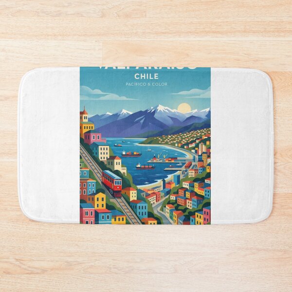 Item preview, Valparaíso Chile Vintage Retro Travel Poster Art designed and sold by ElartedeNoel.