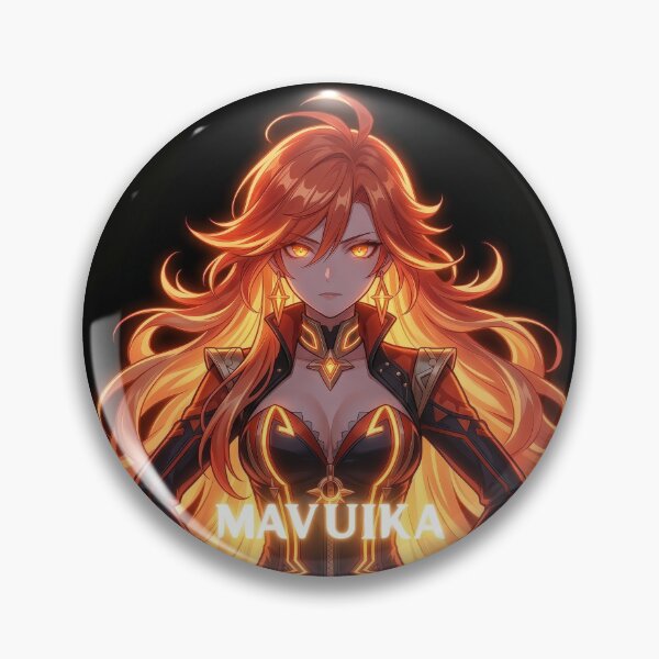 Item preview, Neon Pyro Archon Mavuika - Fan Art Portrait designed and sold by EWCY store.