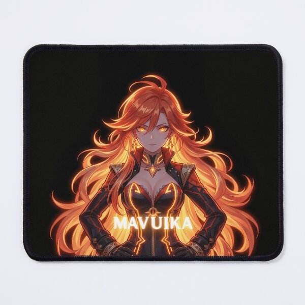 Item preview, Neon Pyro Archon Mavuika - Fan Art Portrait designed and sold by EWCY store.