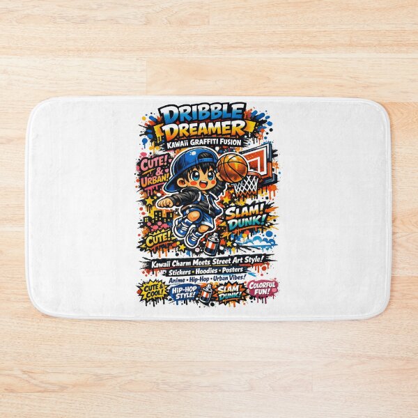 Item preview, Dribble Dreamer – Kawaii Graffiti Fusion designed and sold by Joyfulfabric.