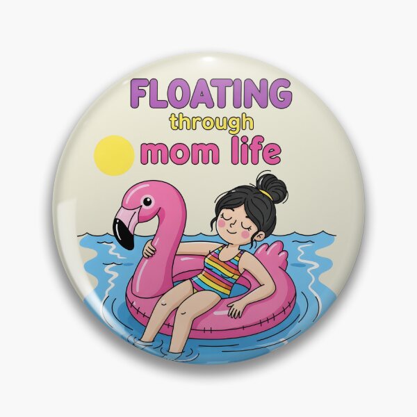 Item preview, Floating Through Mom Life – Funny Flamingo Pool Mom Design designed and sold by Sea Gem.