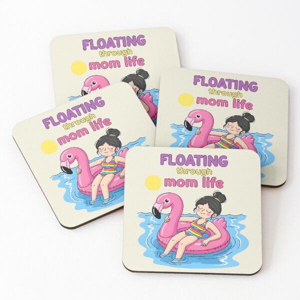 Item preview, Floating Through Mom Life – Funny Flamingo Pool Mom Design designed and sold by Sea Gem.