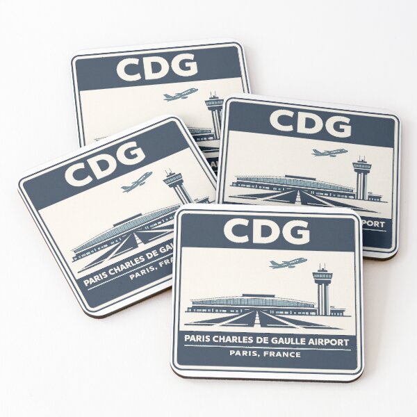 Item preview, CDG Paris Charles de Gaulle Airport Sticker Magnet France Aviation Design designed and sold by CLOUTKULT.