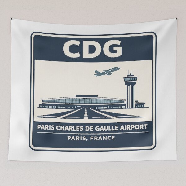 Item preview, CDG Paris Charles de Gaulle Airport Sticker Magnet France Aviation Design designed and sold by CLOUTKULT.
