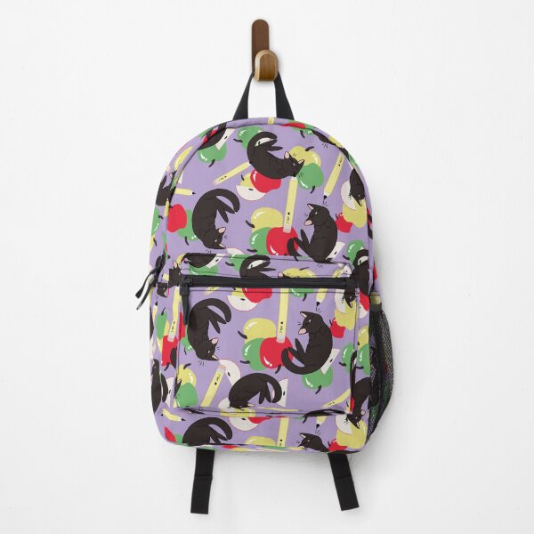 Item preview, Back to School Black Cat Pattern - Purple designed and sold by GinandFizzy.
