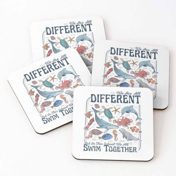 Item preview, We are Different But in This School We All Swim Together Sea designed and sold by Ali-printshop.