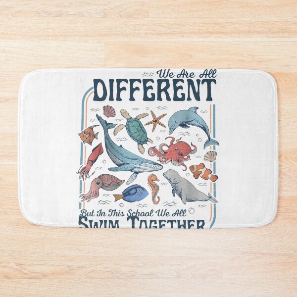 Item preview, We are Different But in This School We All Swim Together Sea designed and sold by Ali-printshop.