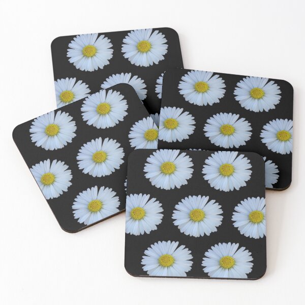 Item preview, Daisy Pattern on Black - Bold Floral Contrast designed and sold by SilentBloomLab.