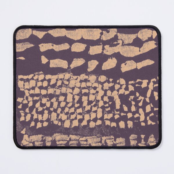 Item preview, Three Grains Textured Monoprint - Fig + Melon designed and sold by Irene Estelle.