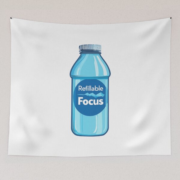 Item preview, Focus Water Bottle Minimalist For Concentration designed and sold by FWLKIT.