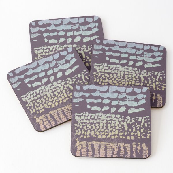 Item preview, Three Grains Textured Monoprint - Fig + Rainbow Sorbet designed and sold by Irene Estelle.