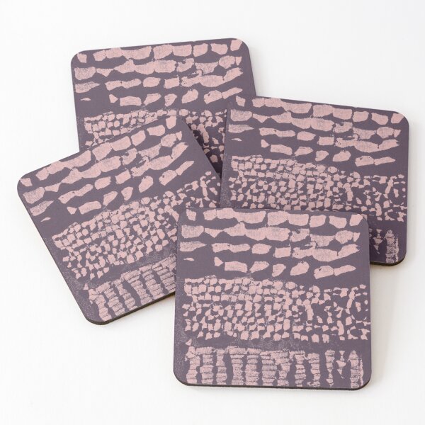 Item preview, Three Grains Textured Monoprint - Fig + Rose designed and sold by Irene Estelle.