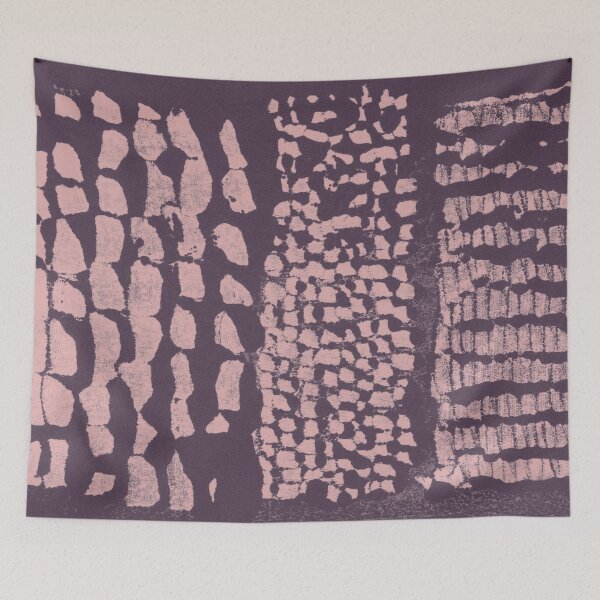Item preview, Three Grains Textured Monoprint - Fig + Rose designed and sold by Irene Estelle.