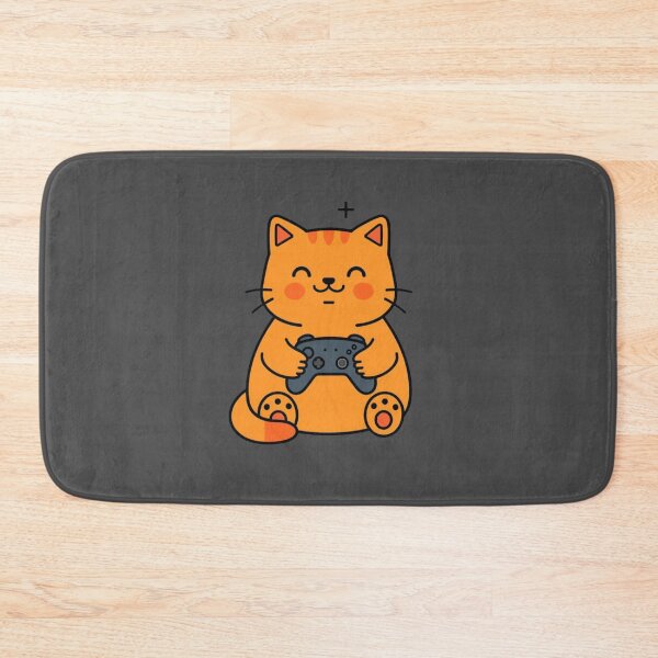 Item preview, Cute Gamer Cat – Funny Cat Playing Video Games designed and sold by DreamLayerStudio.
