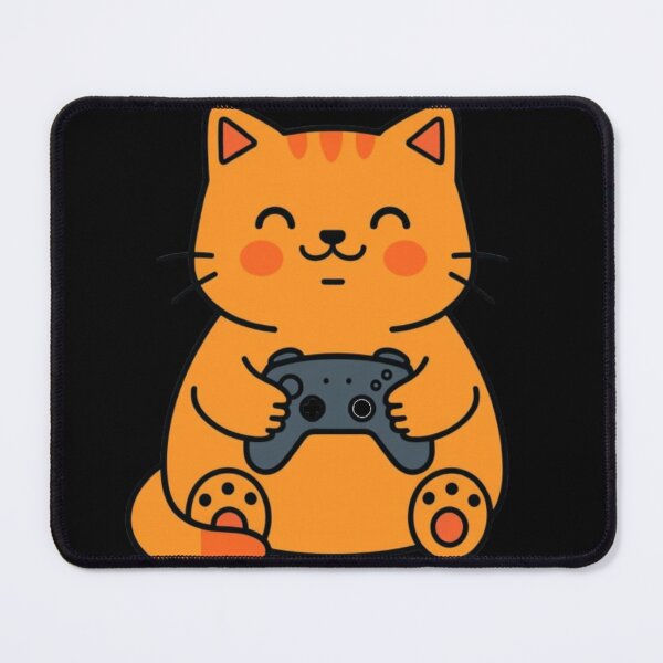 Item preview, Cute Gamer Cat – Funny Cat Playing Video Games designed and sold by DreamLayerStudio.