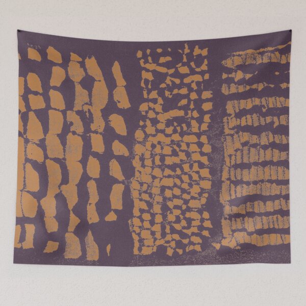Item preview, Three Grains Textured Monoprint - Fig + Rust designed and sold by Irene Estelle.