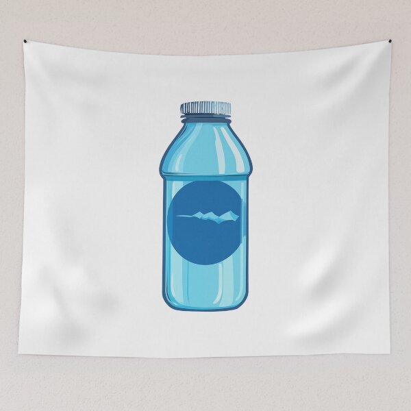 Item preview, Blue Water Bottle With Mountain Emblem designed and sold by FWLKIT.