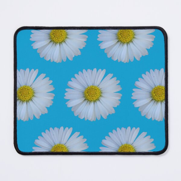 Item preview, Daisy Pattern on Blue - Fresh Floral Aesthetic designed and sold by SilentBloomLab.