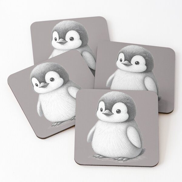 Item preview, Sweet Winter Penguin & Snowdrops Digital Illustration designed and sold by Ofizkids.