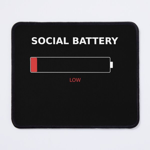 Item preview, Social Battery Low Shirt | Introvert Tee | Funny Antisocial Gift | Social Anxiety Humor | Homebody designed and sold by LithsMisc.